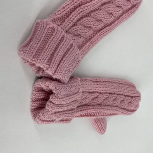 NWOT Pink knit mittens gloves - Picture 7 of 9